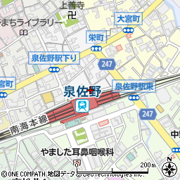大阪府泉佐野市栄町1-9周辺の地図