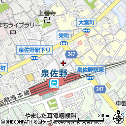 大阪府泉佐野市栄町3-22周辺の地図