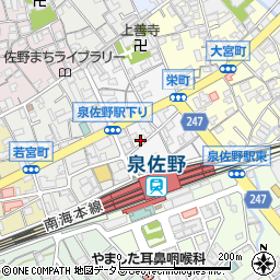 大阪府泉佐野市栄町5-17周辺の地図