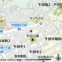 康仁薬局　牛田店周辺の地図