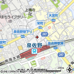 大阪府泉佐野市栄町3-6周辺の地図