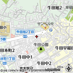 ライオンズマンション牛田中周辺の地図