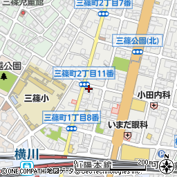 ファム三篠店周辺の地図