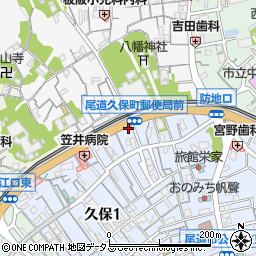 尾道久保町郵便局周辺の地図