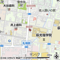 山口銀行萩支店周辺の地図