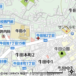 フジカラーパレットプラザ牛田旭店周辺の地図