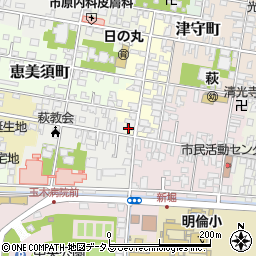 山口県萩市米屋町44周辺の地図
