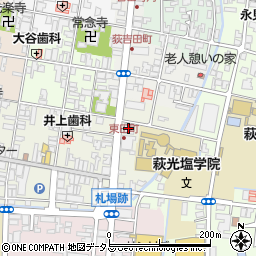 萩商工会議所周辺の地図