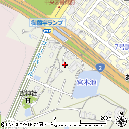 広島県東広島市西条町御薗宇1332周辺の地図