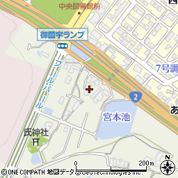 広島県東広島市西条町御薗宇1349周辺の地図
