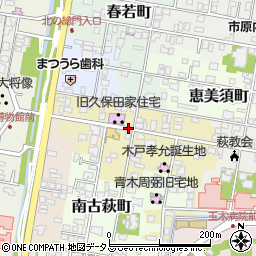 萩城下町周辺の地図