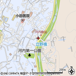 広島県警察本部　佐伯警察署河内駐在所周辺の地図