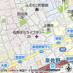 大阪府泉佐野市栄町9-4周辺の地図