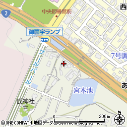 広島県東広島市西条町御薗宇1342周辺の地図