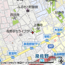 大阪府泉佐野市栄町9-15周辺の地図