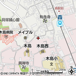 大阪府貝塚市森1011周辺の地図