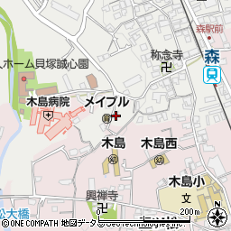 大阪府貝塚市森844周辺の地図