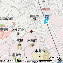 大阪府貝塚市森577周辺の地図