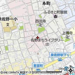 大阪府泉佐野市元町周辺の地図