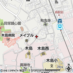 大阪府貝塚市森842周辺の地図