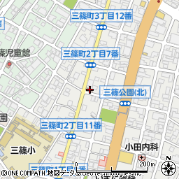 広島三篠郵便局周辺の地図