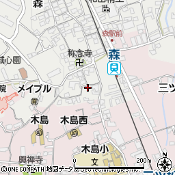 大阪府貝塚市森554周辺の地図