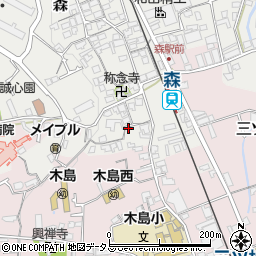 大阪府貝塚市森557周辺の地図
