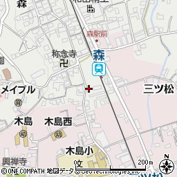 大阪府貝塚市森889周辺の地図