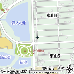 大阪府貝塚市東山周辺の地図