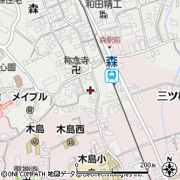 大阪府貝塚市森552周辺の地図