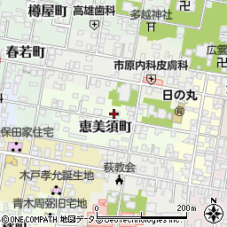 山口県萩市恵美須町周辺の地図