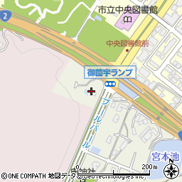 広島県東広島市西条町御薗宇1301周辺の地図