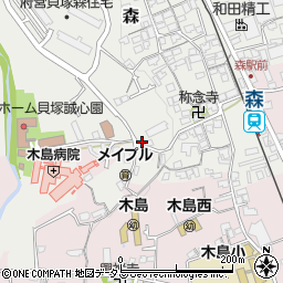 大阪府貝塚市森834周辺の地図