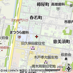 山口県萩市油屋町周辺の地図