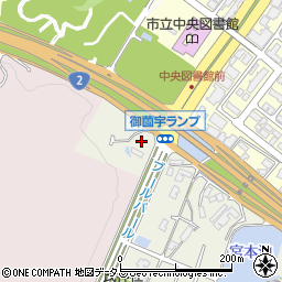 広島県東広島市西条町御薗宇1311-1周辺の地図