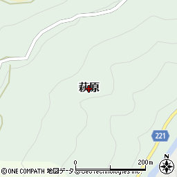 奈良県東吉野村（吉野郡）萩原周辺の地図