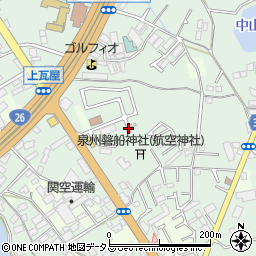 〒598-0001 大阪府泉佐野市上瓦屋の地図