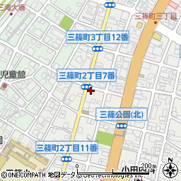 恵愛会安佐病院三篠診療所周辺の地図