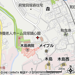 大阪府貝塚市森856周辺の地図
