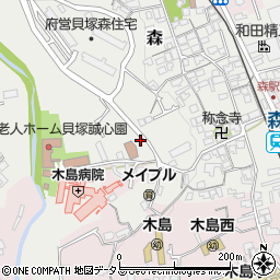 大阪府貝塚市森851周辺の地図