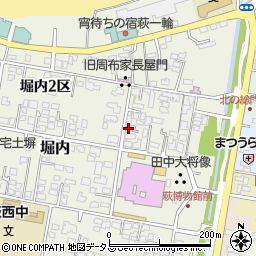 萩指月学園周辺の地図