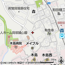 大阪府貝塚市森826周辺の地図