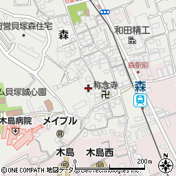 大阪府貝塚市森1031周辺の地図
