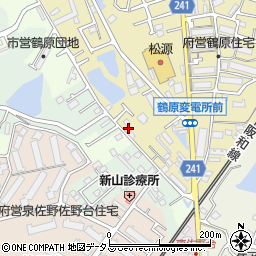 大阪府泉佐野市鶴原862周辺の地図