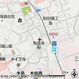 大阪府貝塚市森599周辺の地図