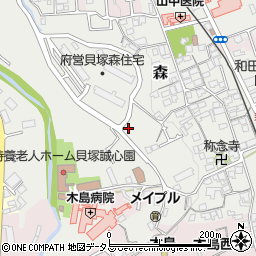 大阪府貝塚市森797周辺の地図
