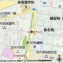 山口県萩市北片河町周辺の地図