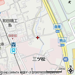 大阪府貝塚市森423周辺の地図