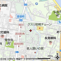 山口県萩市古萩町周辺の地図