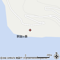 釈迦ヶ鼻園地公衆トイレ周辺の地図